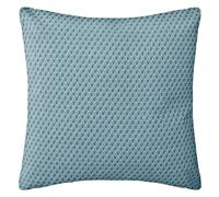 Atmosphera - Coussin Motifs Otto en coton - Bleu canard - 38 x 38 cm
