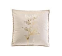 Coussin Déco en Velours "Oxalis" 45x45cm Beige