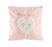 Coussin Déco Enfant "Lilylove" 40x40cm Rose