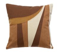 Coussin Déco Imprimé "Hary" 45x45cm Marron