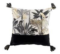 Douceur d'Intérieur – Coussin déhoussable Karaba – 40 x 40 cm – Coton imprimé métallisé