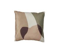 HOME DECO FACTORY Coussin TX0051 Imprimé et Sherpa 40x40 cm déhoussable Blanc
