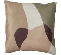 HOME DECO FACTORY, TX0051, Coussin Imprimé et Sherpa Natural Crush 40x40 cm - Design Attrayant, Confort Optimal, déhoussable et Facile à Entretenir - Idéal pour Salon, Chambre, extérieur - Blanc