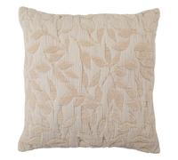Atmosphera - Coussin déco Jacquard Lehto Coton-Lin 50x50 cm Beige