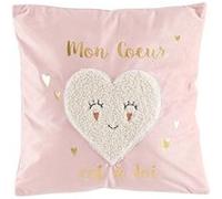 Coussin Déco Enfant "Lilylove" 40x40cm Rose