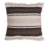Douceur d'Intérieur, Coussin Déhoussable (40 x 40 cm) Mirage Naturel, Polycoton Fantaisie et Fils Métal