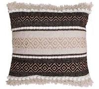 Douceur d'Intérieur, Coussin Déhoussable (40 x 40 cm) Mirage Naturel, Polycoton Fantaisie et Fils Métal