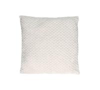 Coussin Déco Nid d'Abeille "Crush" 40x40cm Blanc