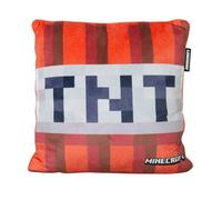 Coussin Décoratif Carré- ROBA - Minecraft - TNT - Tissu Velouté Ultra Doux - 38x38 cm