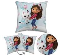 Coussin décoratif - DREAMWORKS - Maison de Chat Gabi - 40x40 cm - OEKO-TEX - Motif coloré