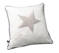 Coussin décoratif en coton étoile - merlin blanc TU