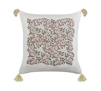 Coussin Décoratif en Coton Motif Floral Multicolore 45 x 45 cm pour Salon Cariss