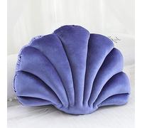 Coussin décoratif en forme de coquillage pour canapé, lit, chaise, salon, chambre à coucher, bureau, coussin de sol (33 x 25,4 cm) (violet)