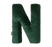 Coussin décoratif lettre Bellochi n vert foncé