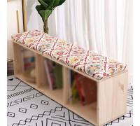 Coussin Décoratif pour Banc de 4 cm Épaisseur Coussin Antidérapant pour Meubles Intérieur Et Extérieur de 100 cm de Long Coussin en Mousse Haute Densité Style Vintage (Rouge 35 X 120 cm)