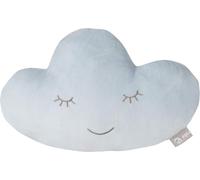 Coussin Décoratif Pour Chambre D'enfant En Forme De Nuage Style-32 X 19 Cm-Oreiller Bébé En Peluche-Visage Souriant Brodé-Bleu Clair