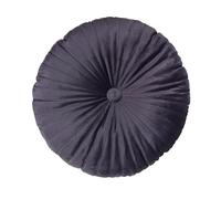 Coussin Décoratif 'Pumpkin' en Velours Silver Fox avec Broderie - de Sol Rond Plissé à la Main 35 cm Rembourrage Doux Coton PP pour Salon, Méditation, Yoga, Décoration Intérieure(Deep Purple,4pcs)