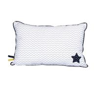 Coussin décoratif - Sauthon Baby Déco - Hello - Rectangulaire - Blanc - 32x32x8 cm