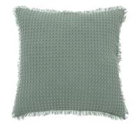Coussin décoratif Vert Céladon nid d'abeille 45 x 45 cm - Atmosphera