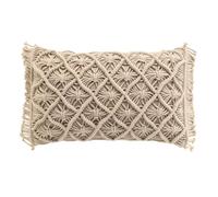 Douceur d'Intérieur, Coussin Déhoussable (30 x 50 cm) Indy, Coton Macramé