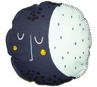 LUNEA - Coussin Déhoussable Ø40cm Motifs Lune et Soleil -