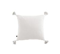OUREA - Coussin Déhoussable 40x40cm avec Pompons Gaze de Coton Chantilly - Altobuy