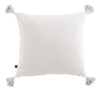 OUREA - Coussin Déhoussable 40x40cm avec Pompons Gaze de Coton Chantilly - Altobuy