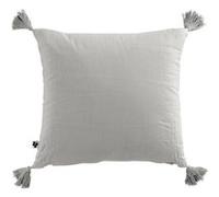 OUREA - Coussin Déhoussable 40x40cm avec Pompons Gaze de Coton Nuage - Altobuy