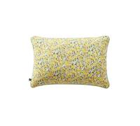 Coussin Déhoussable 40x60cm Gaze de Coton Jaune Imprimé Floral - SIMONE -