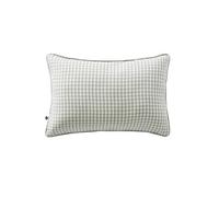 Coussin Déhoussable 40x60cm Gaze de Coton Vichy Coloris Eucalyptus - JOEL -