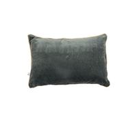 Coussin Déhoussable 40x60cm Velours de Coton Coloris Ardoise - HARRIS - ALTOBUY Bleu