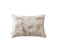 Coussin déhoussable 40x60cm velours imprimé cachemire coloris beige - VALESIA - ALTOBUY