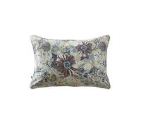 Coussin déhoussable 40x60cm velours imprimé floral coloris vert céladon - ISABEL - ALTOBUY Vert