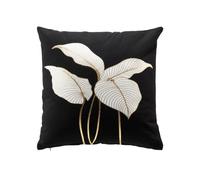 Coussin dehoussable 45 x 45 cm coton imprime or Jill