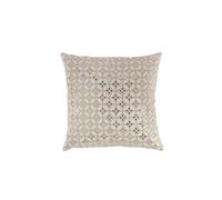 Douceur d'Intérieur - Coussin déhoussable Azelia - Coton imprimé or - 45 x 45 cm - Blanc