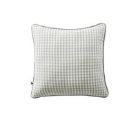 Coussin Déhoussable 45x45cm Gaze de Coton Vichy Coloris Eucalyptus - JOEL -