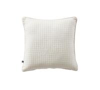 Coussin Déhoussable 45x45cm Gaze de Coton Vichy Coloris Pampa - JOEL -