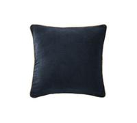 Coussin Déhoussable 45x45cm Velours de Coton Coloris Bleu nuit - HARRIS - ALTOBUY
