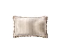Coussin déhoussable 45x60cm gaze de coton tissé rayé beige - ROMELIA - ALTOBUY