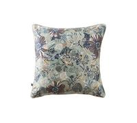 Coussin déhoussable 50x50cm velours imprimé floral coloris vert céladon - ISABEL - ALTOBUY