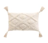 Douceur d'Intérieur, Coussin Déhoussable (30 x 50 cm) Inca Naturel, Coton & Polyester Tufté