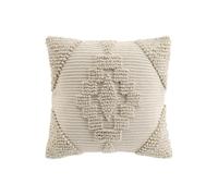 Coussin Déhoussable Compressé 45 x 45 cm - Coton/Polyester - Fantaisie ""Kamary"" - Taille: 45x45cm - Coloris: Beige