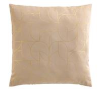 Coussin dehoussable compresse 60 x 60 cm polyester imp. metallise louxor Beige