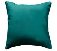 Coussin Déhoussable Compressé 60 x 60 cm - Polyester Uni Essentiel Bleu paon