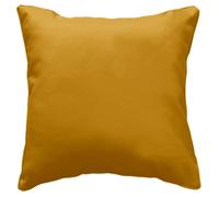Coussin Déhoussable Compressé 60 x 60 cm - Polyester Uni Essentiel Ocre