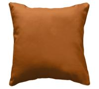 Coussin déhoussable compressé 60x60 cm - Polyester uni Camel | Douceur d'Intérieur