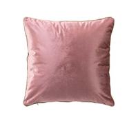 coussin déhoussable compressé passepoil 45 x 45 cm velours uni noria bordeaux