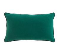 Coussin déhoussable en coton uni Linette - Vert - 30 x 50 cm Vert G