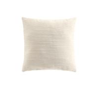 Coussin déhoussable NILS 45x45 cm - Velours relief - Coloris Naturel - Taille: 45x45cm - Coloris: Naturel