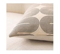 Coussin déhoussable ONDINE 40 x 60 cm - Polycoton imprimé métallisé - Coloris Noir - Taille: 40x60cm - Coloris: Noir